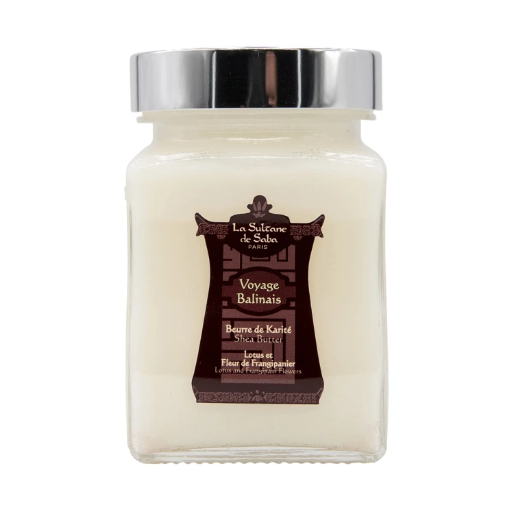 Shea Butter Lotus and Frangipani Flower, 300 g - Naturalne Masło Shea z Kwiatem Frangipani