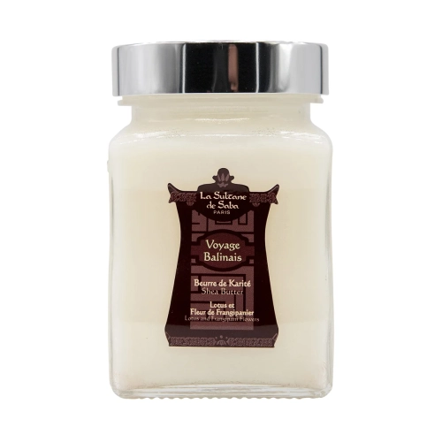 Shea Butter Lotus and Frangipani Flower, 300 g - Naturalne Masło Shea z Kwiatem Frangipani